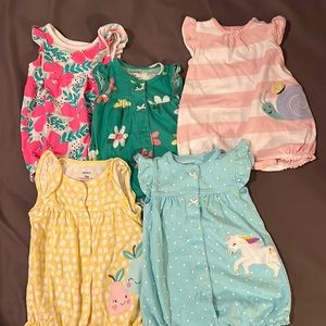 Baby Girl 3 Month Summer Rompers - Carters